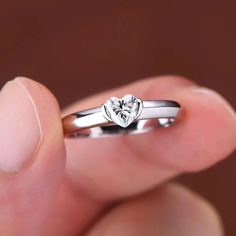 Moissanite Heart